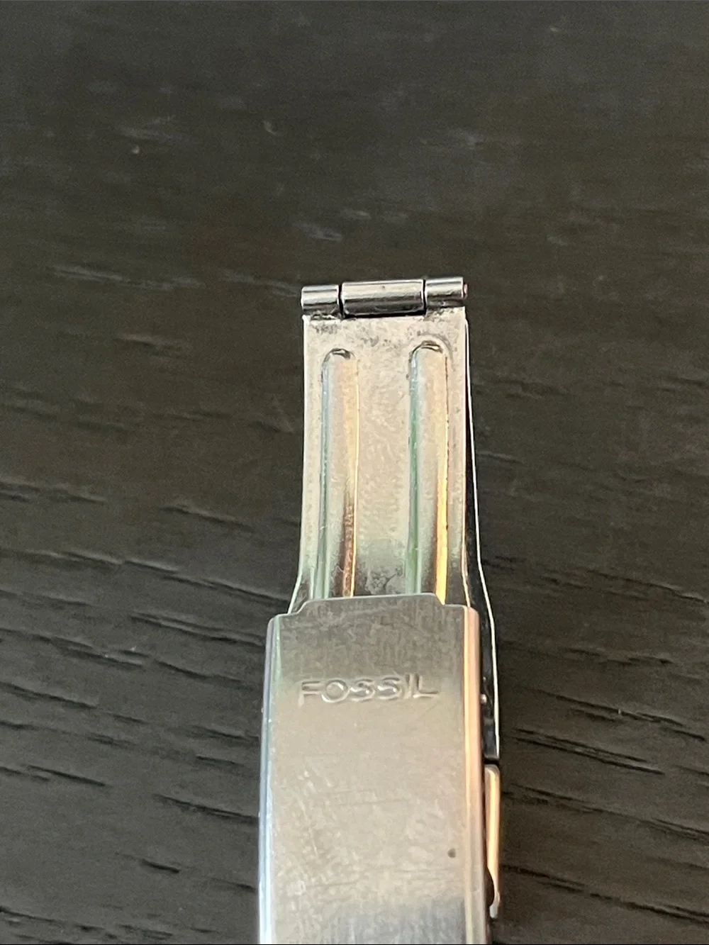 Fossil Silver Watch with Blue Dial